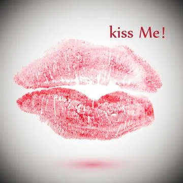 Lipstick imprint Stock Illustration