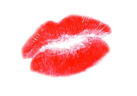 Lipstick kiss Stock Photos