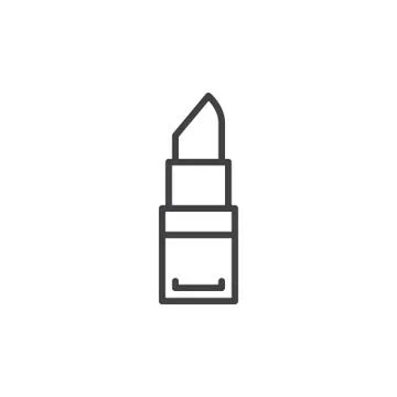 Lipstick line icon, outline vector sign, linear style pictogram Stock Illustration