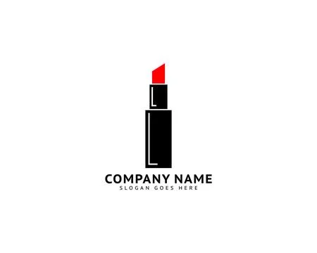 Lipstick Logo Template Vector Design Ilustração Stock