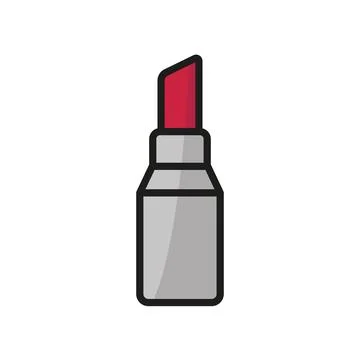 Lipstick make up beauty icon vector basic design Stock Illustration
