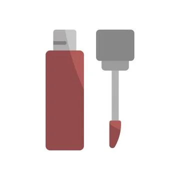 Lipstick make up beauty icon vector basic design 스톡 일러스트