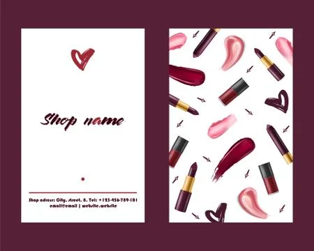 Lipstick pattern vector beautiful red color fashion pink lipgloss lip makeup art 스톡 일러스트