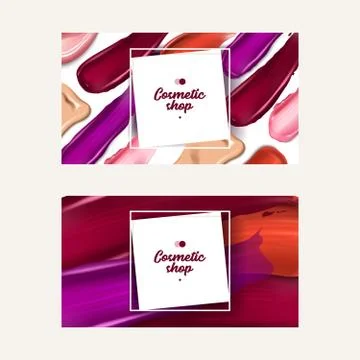Lipstick pattern vector beautiful red color fashion pink lipgloss lip makeup art Stock Illustration