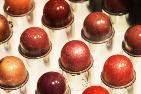 Lipstick samples Stock Photos