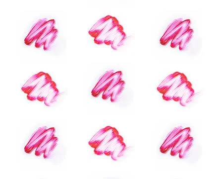 Lipstick smear smudge pattern Stock Photos