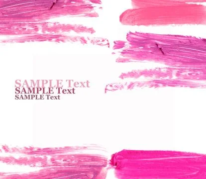 Lipstick smeared frame with space for text Stock Photos