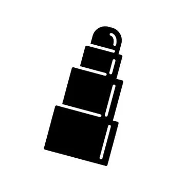 Lipstick solid icon. Pomade vector illustration isolated on white. Cosmetic Stock Illustration