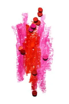 Lipstick strokes. Stock Photos
