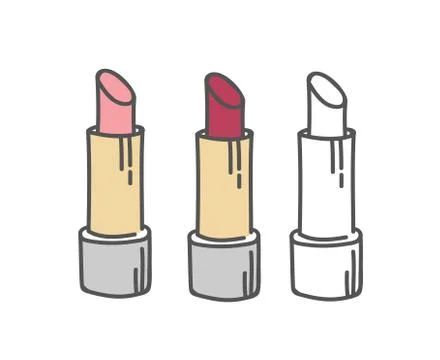 Lipstick tubes set Stock Illustration