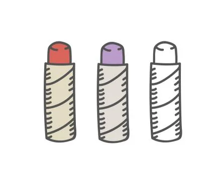 Lipstick tubes set Stock Illustration