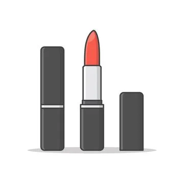 Lipstick Vector Icon Illustration. Make Up Beauty Product. Lipstick Packagi.. Stock Illustration