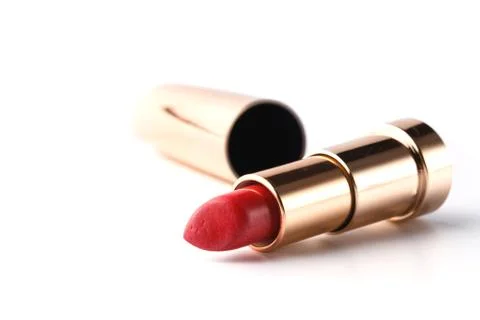 Lipstick on white background Stock Photos
