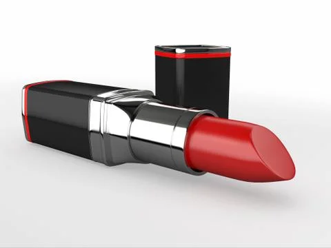 Lipstick on white background. three-dimensional image. Stock Illustration