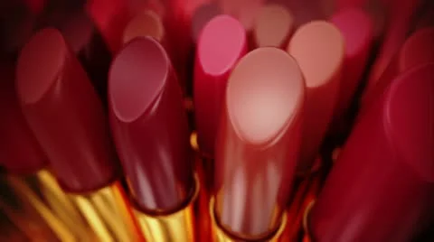 Lipsticks in an row. Stock Footage 21576390