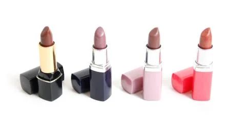Lipsticks in a row Stock Photos