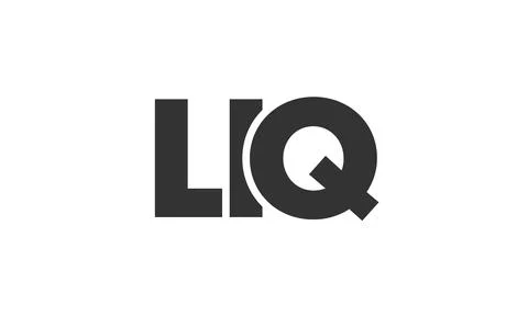LIQ logo design template with strong and modern bold text. Initial based ve.. Stock Illustration