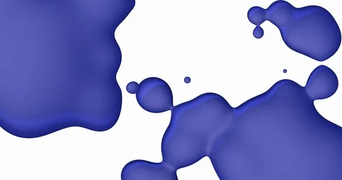 Liqiud transition blot ink splatter spreading on clear background Stock Footage 108229878