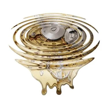 Liquefied clockwork Stock Photos