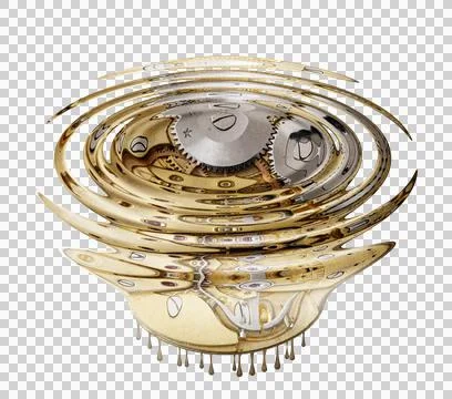 Liquefied clockwork Stock Photos