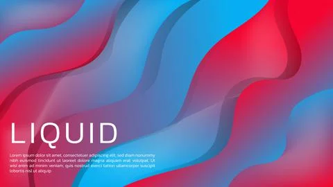Liquid-Abstract 3D Liquid Gradient Background with Vibrant Color for Web Land Stock Illustration