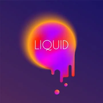 Liquid abstract background, blurred gradient shape Stock Illustration