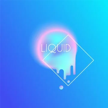 Liquid abstract background, blurred gradient shape Ilustração Stock