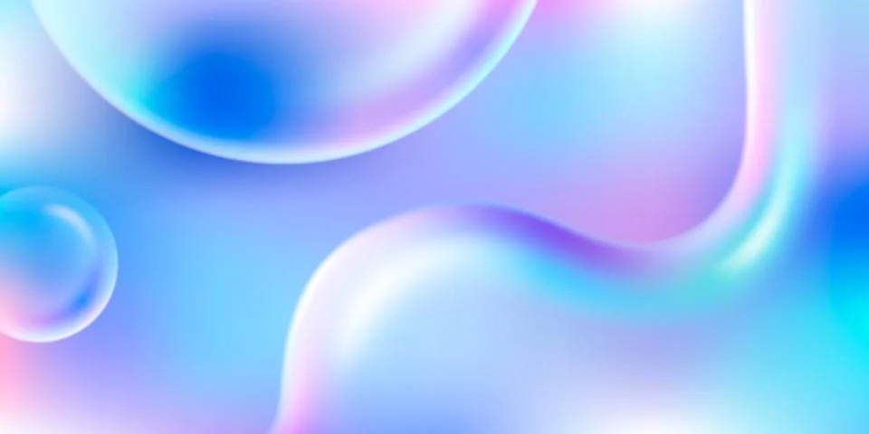 Liquid abstract background with gradient bubbles Stock Illustration