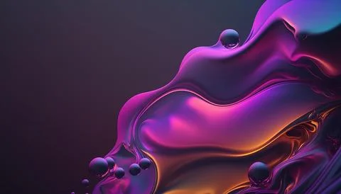 Liquid abstract background. Gradient splashes of liquid. Stock Illustration