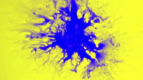 Liquid abstract color explosion YELLOW LOOP (3) Stock Footage 170938731