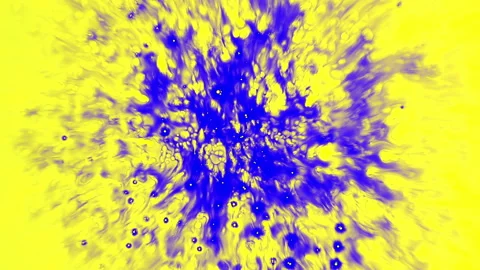 Liquid abstract color explosion YELLOW LOOP (6) Stock Footage 170938773