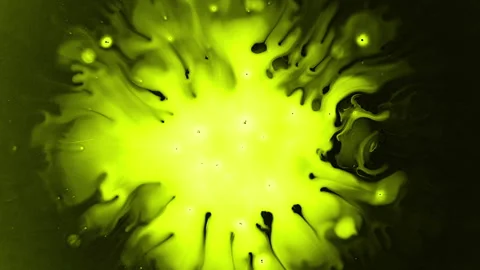 Liquid abstract color explosion YELLOW LOOP (2) Stock Footage 170938807