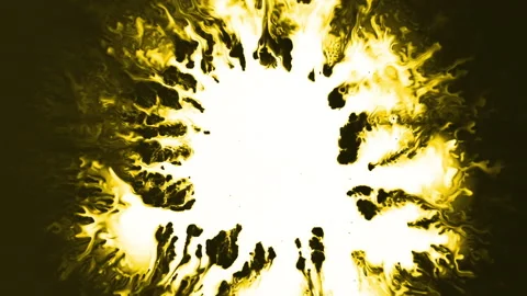 Liquid abstract color explosion YELLOW LOOP (7) Stock Footage 170938865