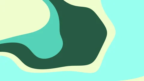 Liquid abstract design with flowing shapes in blue and green create a serene Stock Footage 324600879