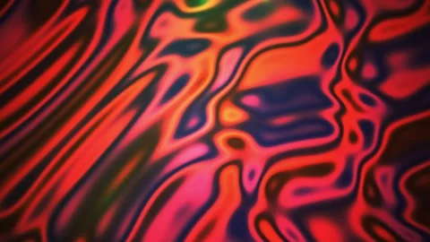 Liquid Abstract Motion Background with Vibrant Red and Orange Fluid Waves Stock Footage 343729399