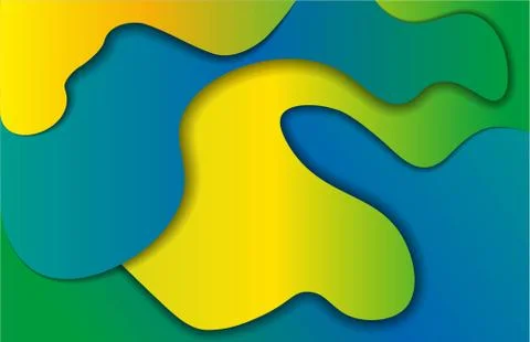 Liquid Abstract Shape Gradients. Fluid Colorful 3D Background. Trendy Design  Stock Illustration