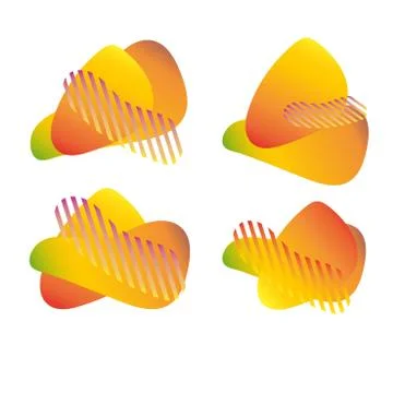 Liquid Abstract Shape Gradients. Fluid Colorful 3D Background. Trendy Design  Stock Illustration