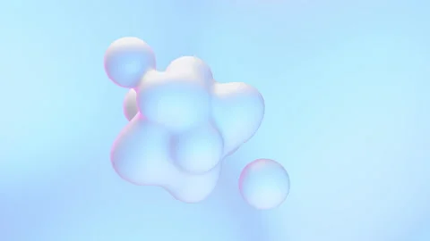 Liquid abstract shapes. 4K animation. Amorphous holographic metaball objects. Stock Footage 169450896