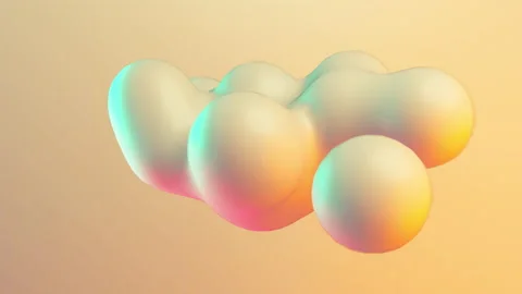 Liquid abstract shapes. 4K animation. Amorphous holographic metaball objects Stock Footage 169456705