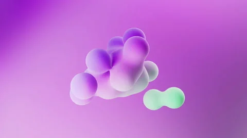 Liquid abstract shapes. 4K animation. Amorphous holographic metaball objects Stock Footage 169610199
