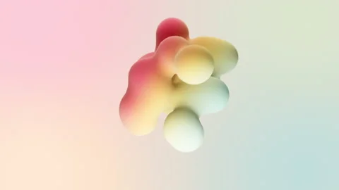 Liquid abstract shapes. 4K animation. Amorphous holographic metaball objects Stock Footage 169610226