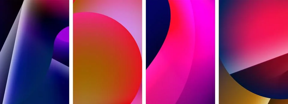 Liquid abstract shapes with gradient colors. Abstract backgrounds for wallpaper 스톡 일러스트