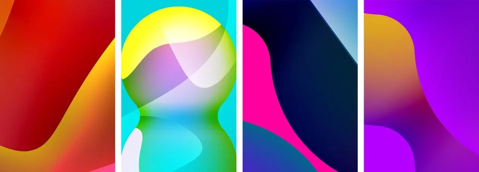 Liquid abstract shapes with gradient colors. Abstract backgrounds for wallpaper Stockillustratie