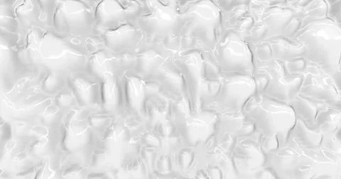 Liquid abstract white background. Smooth glossy texture 3D rendering l Stock Illustration