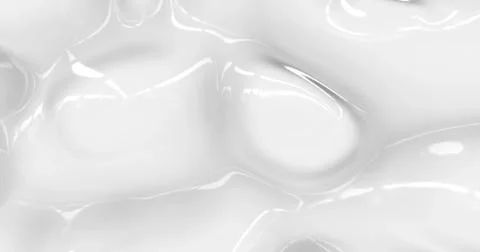 Liquid abstract white background. Smooth glossy texture 3D rendering . Stock Illustration