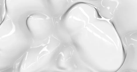 Liquid abstract white background. Smooth glossy texture 3D rendering . Stock Illustration