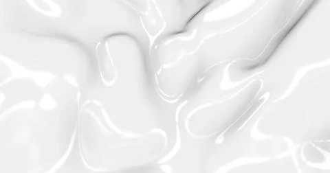 Liquid abstract white background. Smooth glossy texture 3D rendering . 3D ill Stock Illustration