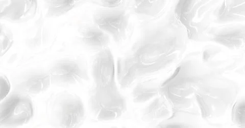 Liquid abstract white background. Smooth glossy texture 3D rendering . 3D ill Stock Illustration