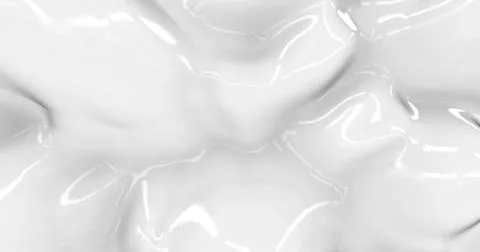 Liquid abstract white background. Smooth glossy texture 3D rendering 3D illus Stock Illustration
