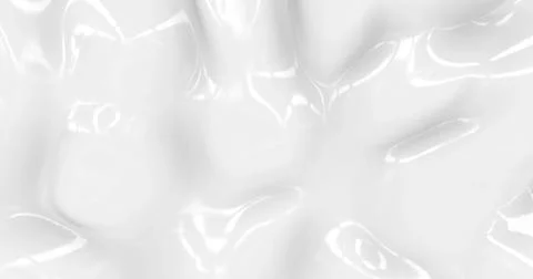 Liquid abstract white background. Smooth glossy texture 3D rendering . 3D ill Stock Illustration